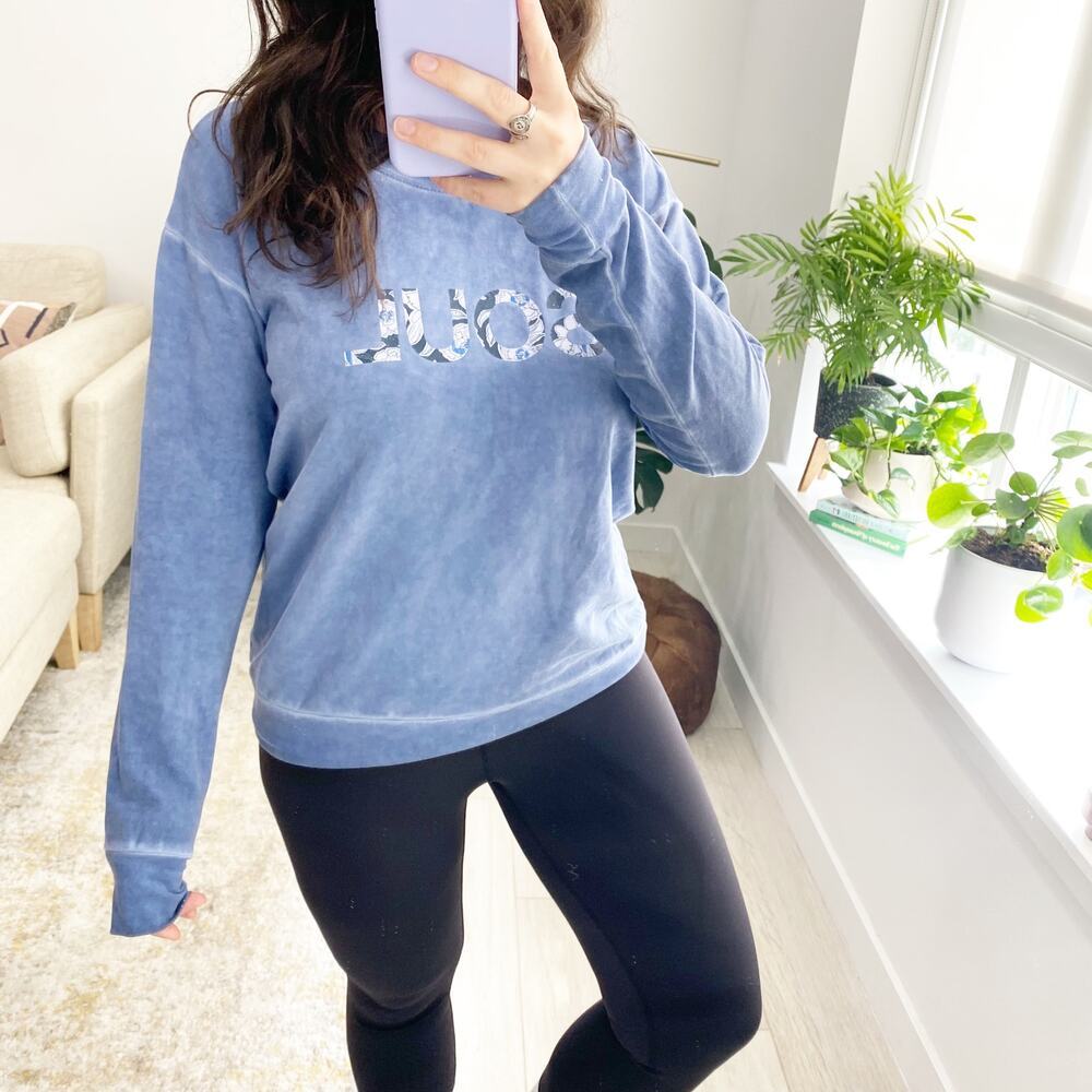 Soulcycle Blue SOUL Sweatshirt Size Medium